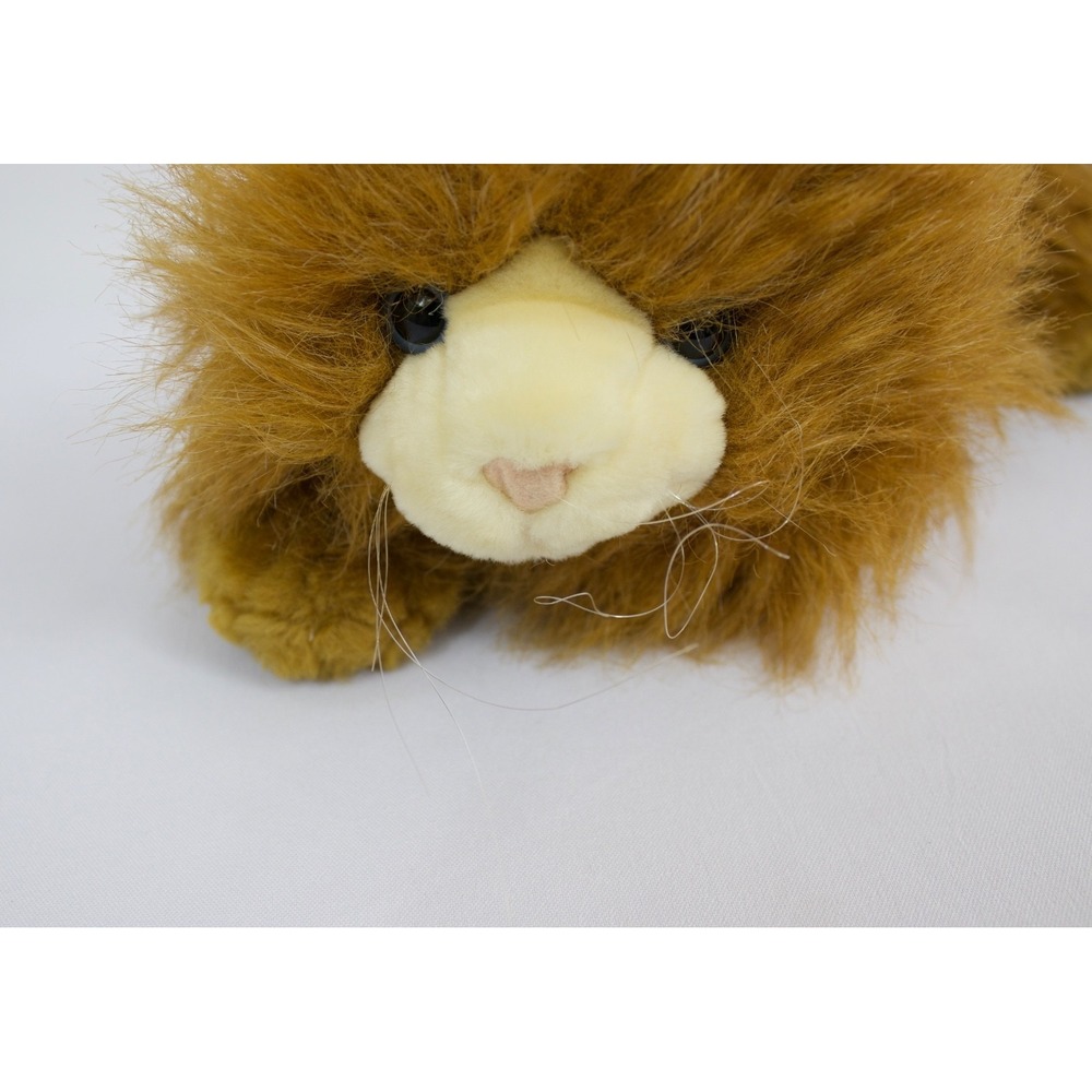 Vintage Animal Alley Maine Coon Cat Blue Eyes Long Hair Fluffy Stuffed Plush 19" - Picture 3 of 9